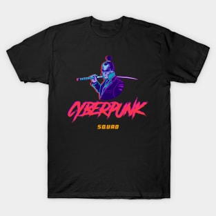 Cyberpunk Samurai Future Is Here 2077 T-Shirt